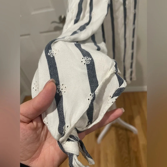 Target Striped Long Sleeve Off The Shoulders Open Shoulders Top Size Large - Picture 6 of 9